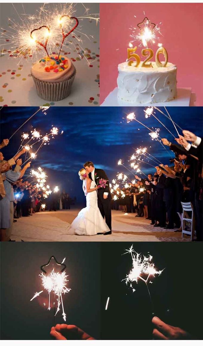 cierges magiques de fumée de feux d'artifice de cierge magique d'anniversaire de mariage et de fête d'anniversaire bas 7