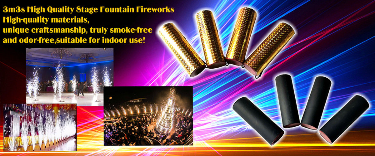 3m30s Silver Golden Stage Fountain Fireworks Cold Indoor Pyrotechnics