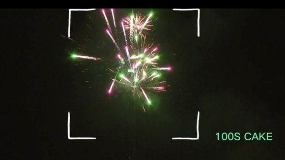 Feux d'artifice pyrotechniques de gâteau du consommateur de tirs de mandarine 100 extérieurs