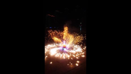 Lotus Flower Fountains Fireworks Outdoor de rotation miroitant pour des festivals
