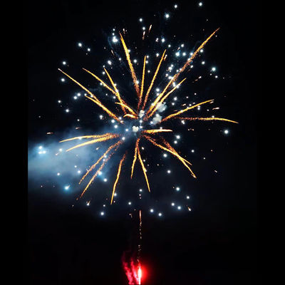 138 Shot Des feux d'artifice de gâteaux de consommation colorés Pour la célébration Des feux d'artifice de gâteaux en plein air