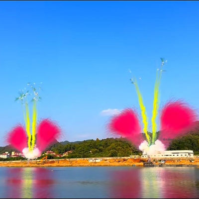 Des feux d'artifice de gâteaux de jour en usine chinoise