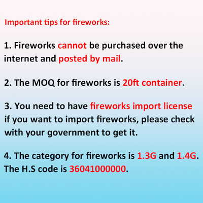 Liuyang Mandarin 1.3g Un0335 Fireworks 4'' Inch Display Shells Firework Professional Pyrotechnics Shell Balls For Sale