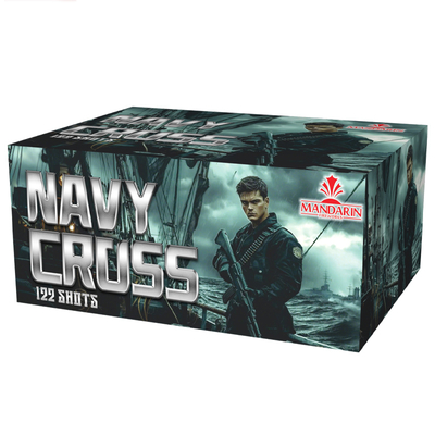 Usine de Liuyang 122 coups CE Marché NAVY CROSS Gâteau Feux d'artifice FAFBWL CE Approuvé Gâteau Feux d'artifice Extérieur Salut Pyrotechnie