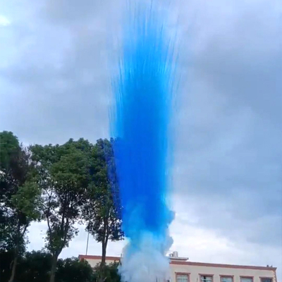 Usine 6 coups Fumée de couleur bleu violet vert Mine Tube intérieur Sans pyrotechnie Fête de mariage Festival Feux d'artifice de jour Gâteau