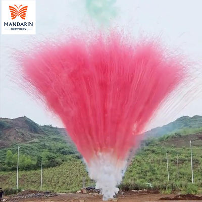 Batterie de feux d'artifice 100 coups pour le jour, sans résidus, sans tube interne, gâteau de feux d'artifice fumigène coloré, pyrotechnie