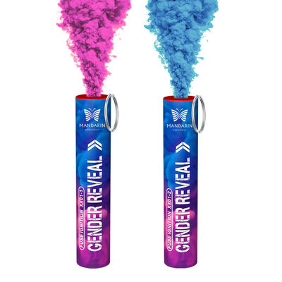 Usine chinoise de jour Mariage Portable Couleur Fumée Fusée Feux d'artifice Baby Shower Révélation de genre Bombes fumigènes pour révélation de genre