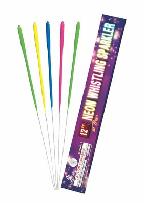 Cierge magique coloré siffleur au néon de fontaine de gâteau de cierge magique de feu d'artifice de 12 pouces avec des effets d'or