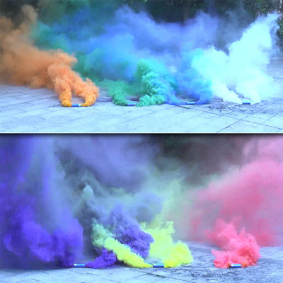 Daytime On The Ground Two Side Rainbow Colorful Smoke Tube Bombs Fireworks