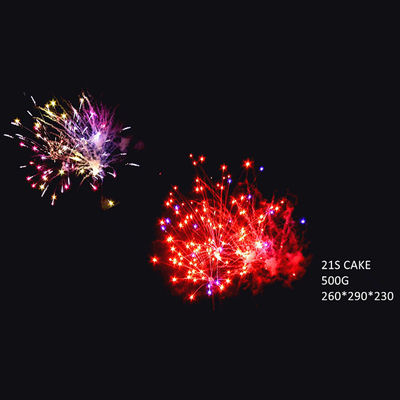 21 exportation en gros chinoise de feu d'artifice de gâteau du consommateur des tirs 500G pyrotechnique pour épouser la célébration