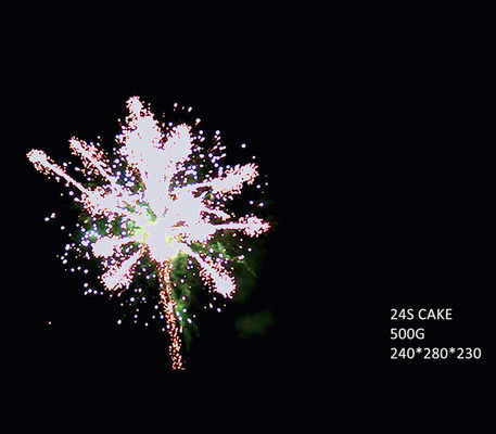 Gâteau des tirs 500G de feux d'artifice de Liuyang 24 avec l'usine fournie de haute qualité de pyrotechnie