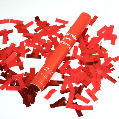 coeur rouge Rose Petal de bouton-pression de canon de confettis de noce de 30cm
