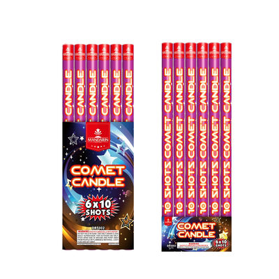 Pyrotechnie 2021 de mandarine de Roman Candle Stick Fireworks de comète de 10 tirs pour le mariage