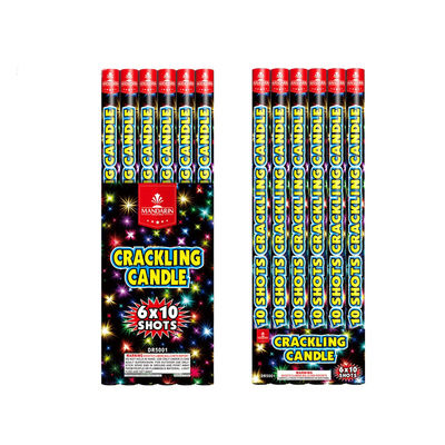 La mandarine de 10 tirs a adapté des feux d'artifice aux besoins du client, 0.025CBM le crépitement Roman Candles