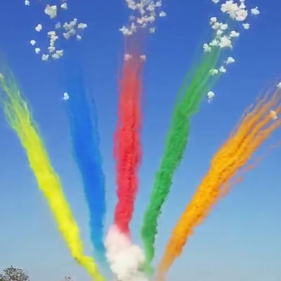 Feux d'artifice de jour de gâteau de salut de pyrotechnie faite sur commande de mandarine 49 tirs